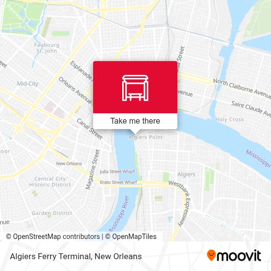 Algiers Ferry Terminal map