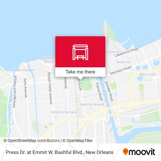 Mapa de Press Dr. at Emmit W. Bashful Blvd.
