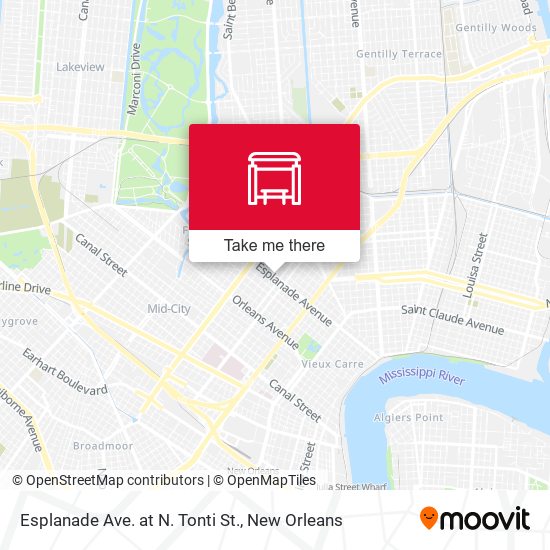 Esplanade Ave. at N. Tonti St. map