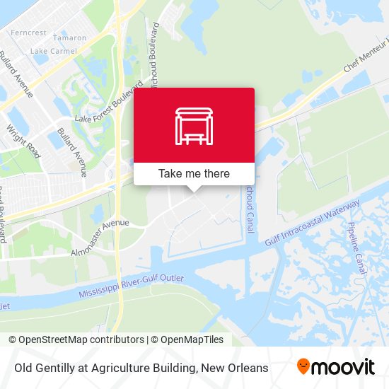 Old Gentilly at Agriculture Building map