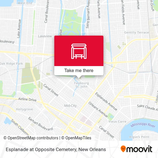 Esplanade at Opposite Cemetery map