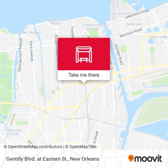 Mapa de Gentilly Blvd. at Eastern St.