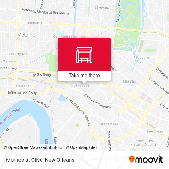 Monroe at Olive map