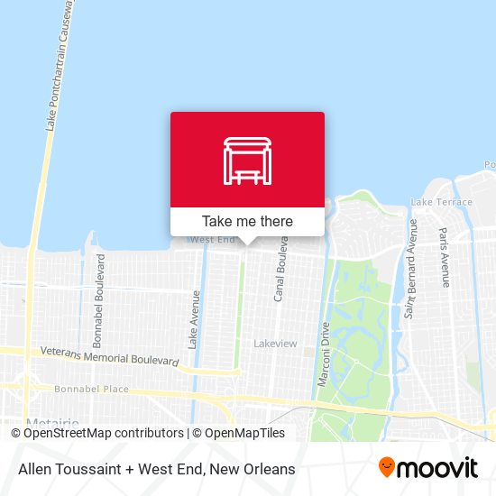 Mapa de Allen Toussaint + West End