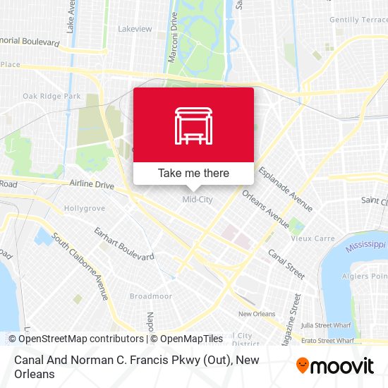 Canal And Norman C. Francis Pkwy (Out) map