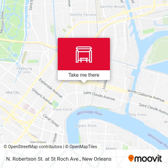 N. Robertson St. at St Roch Ave. map