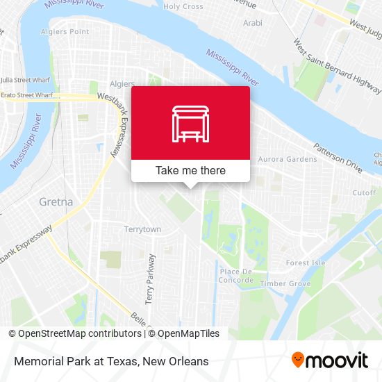 Memorial Park at Texas map