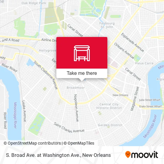 Mapa de S. Broad Ave. at Washington Ave.