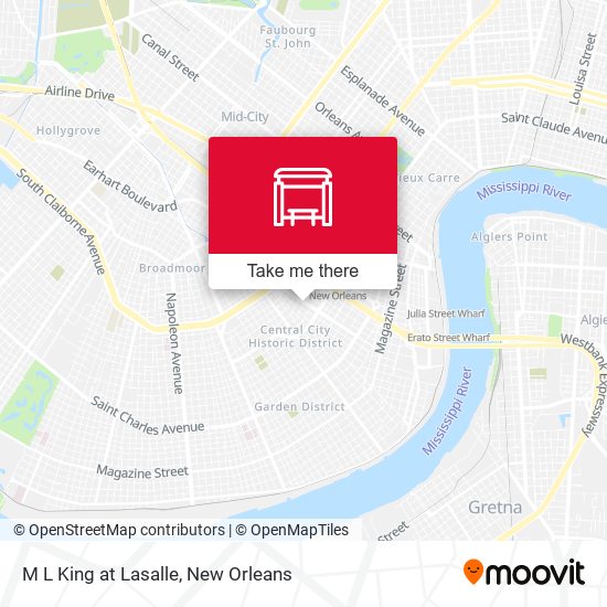 M L King at Lasalle map