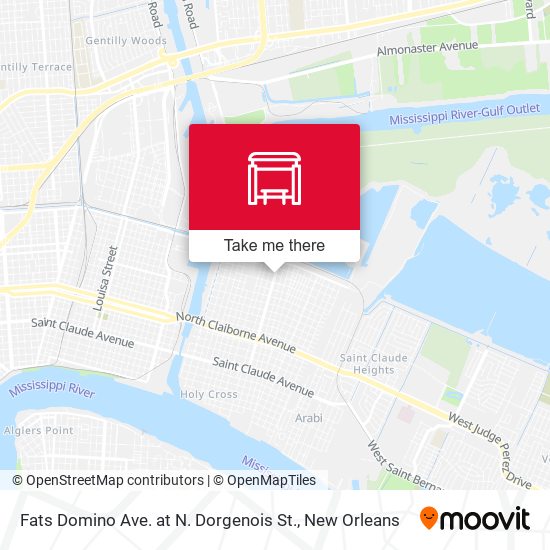 Fats Domino Ave. at N. Dorgenois St. map