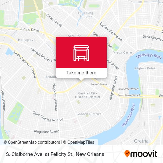 S. Claiborne at Felicity map