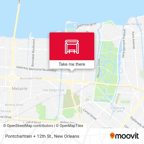 Pontchartrain + 12th St. map