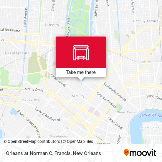 Orleans at Norman C. Francis map