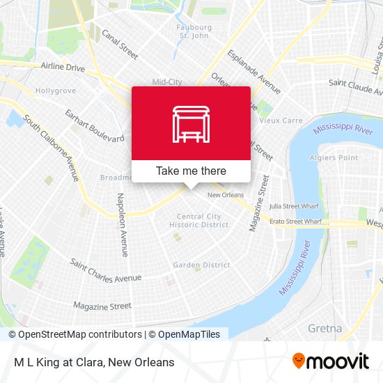 M L King at Clara map