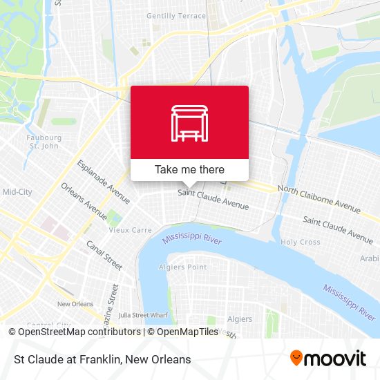 Mapa de St Claude at Franklin