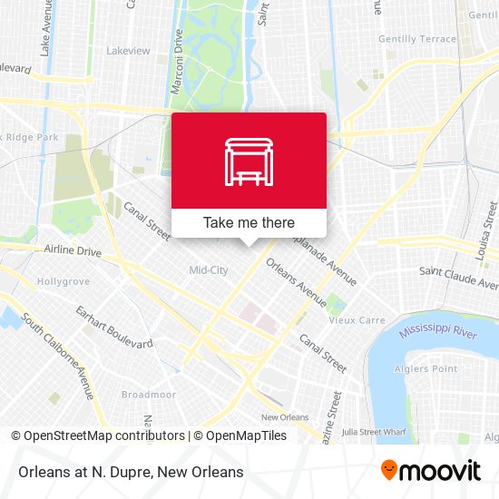 Mapa de Orleans at N. Dupre