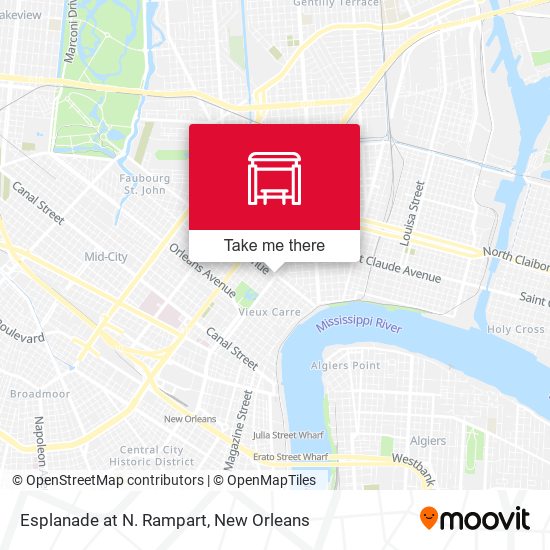 Esplanade at N. Rampart map