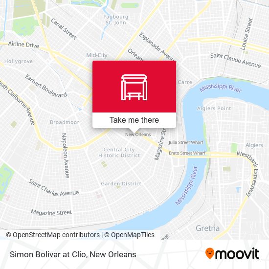 Simon Bolivar at Clio map