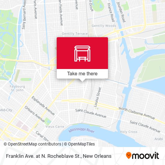 Franklin Ave. at N. Rocheblave St. map