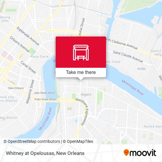 Mapa de Whitney at Opelousas