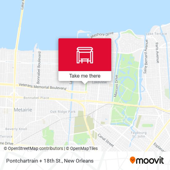 Mapa de Pontchartrain + 18th St.