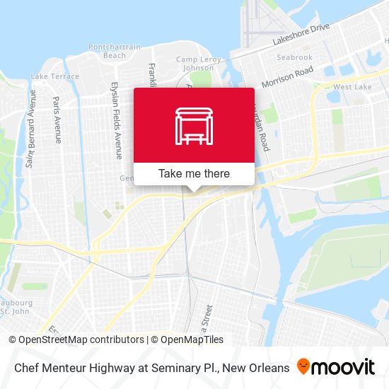 Mapa de Chef Menteur Highway at Seminary Pl.
