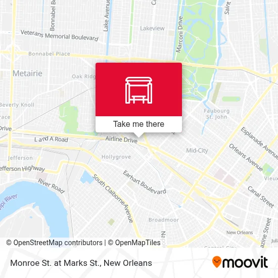 Monroe St. at Marks St. map