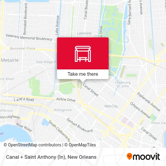 Canal + Saint Anthony (In) map