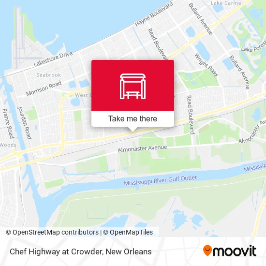 Chef Highway at Crowder map