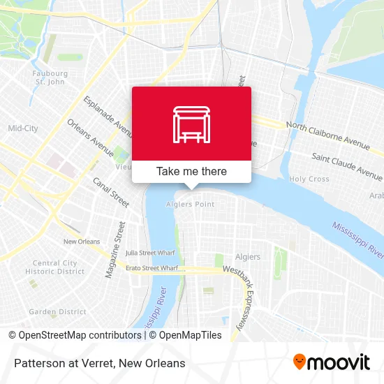 Patterson at Verret map