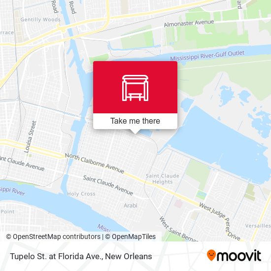 Mapa de Tupelo St. at Florida Ave.