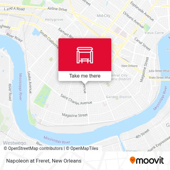 Napoleon at Freret map