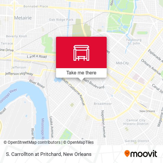 S. Carrollton at Pritchard map