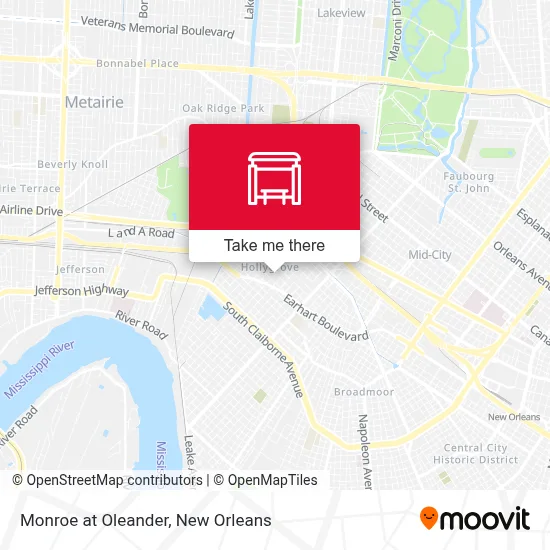 Monroe at Oleander map