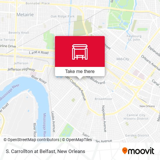 S. Carrollton at Belfast map