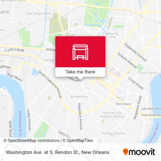 Mapa de Washington Ave. at S. Rendon St.