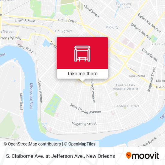 S. Claiborne at Jefferson map