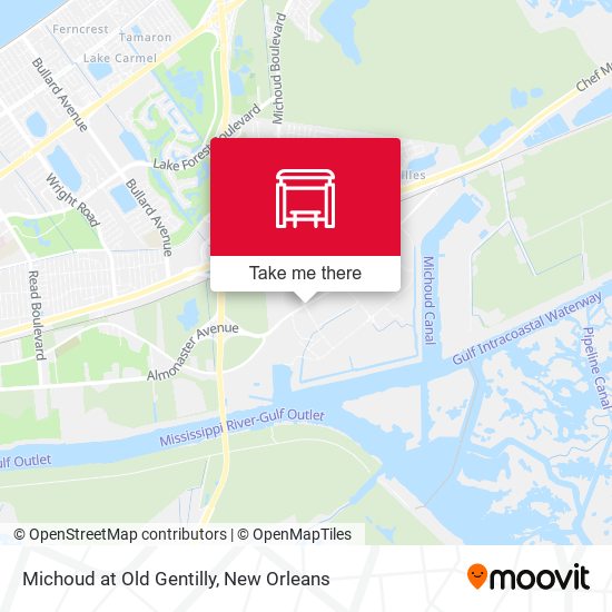 Michoud at Old Gentilly map
