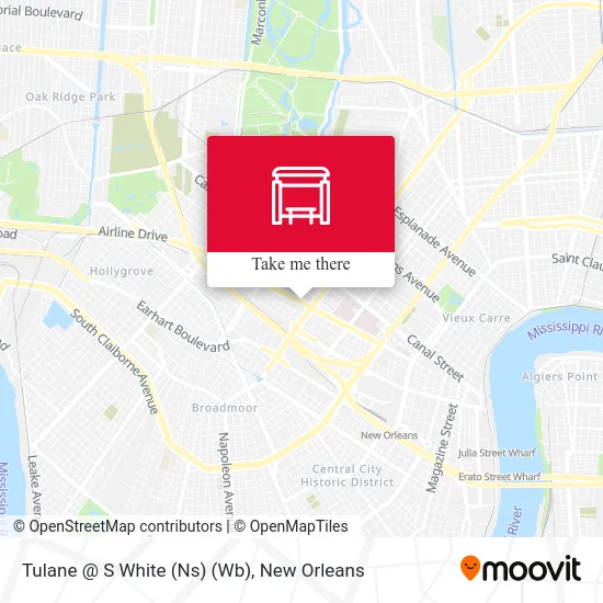 Tulane @ S White (Ns) (Wb) map