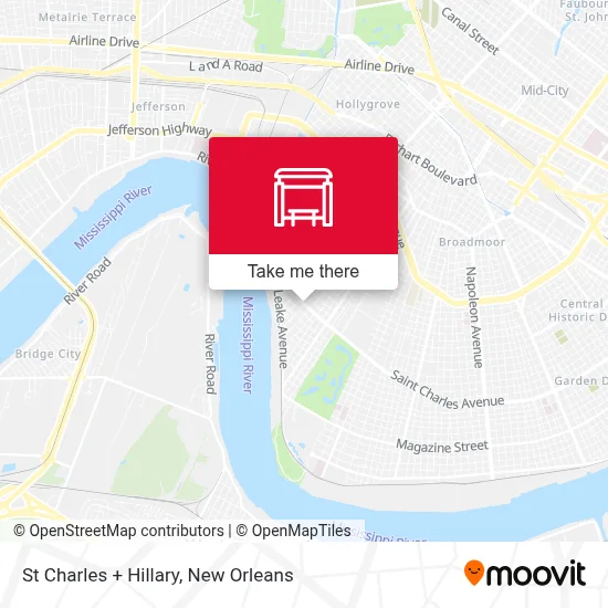 St Charles + Hillary map