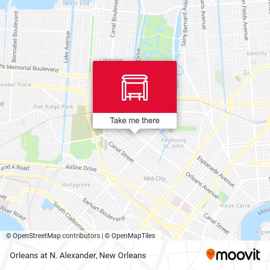 Mapa de Orleans at N. Alexander