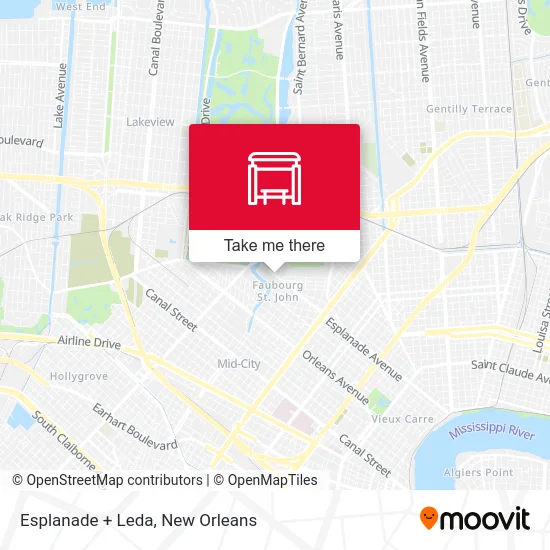 Esplanade + Leda map