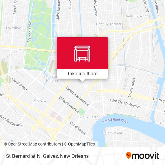 St Bernard at N. Galvez map