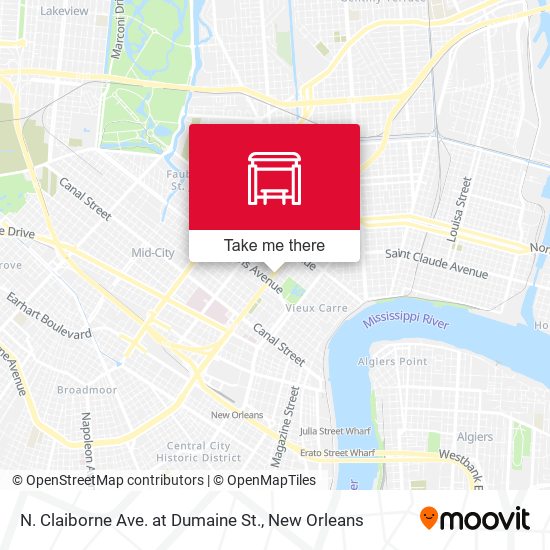 N. Claiborne Ave. at Dumaine St. map