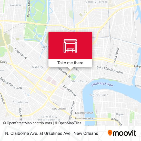 Mapa de N. Claiborne Ave. at Ursulines Ave.