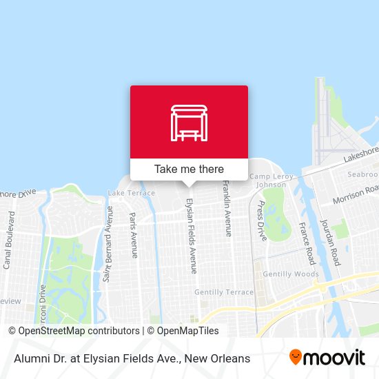 Alumni Dr. at Elysian Fields Ave. map