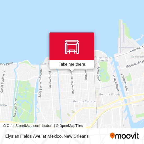 Mapa de Elysian Fields Ave. at Mexico