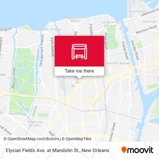 Elysian Fields Ave. at Mandolin St. map