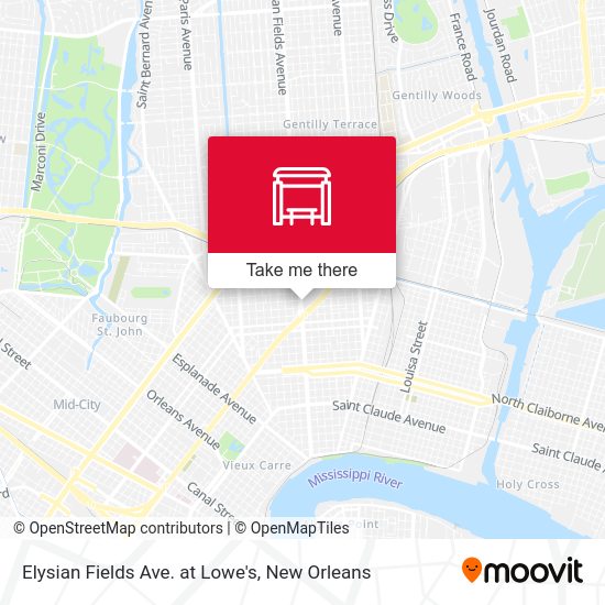 Elysian Fields Ave. at Lowe's map