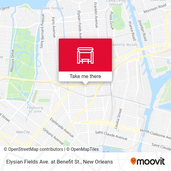 Mapa de Elysian Fields Ave. at Benefit St.